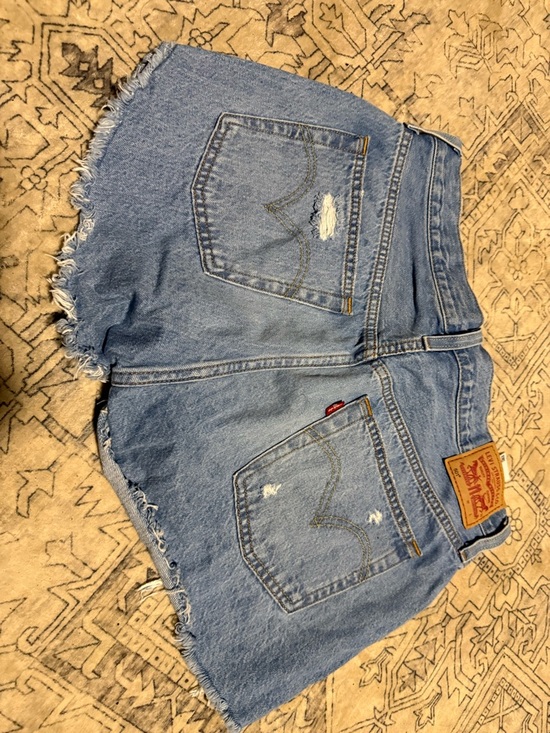 Levi's Pants - Levi's Light Blue Distressed Denim Cutoff Shorts